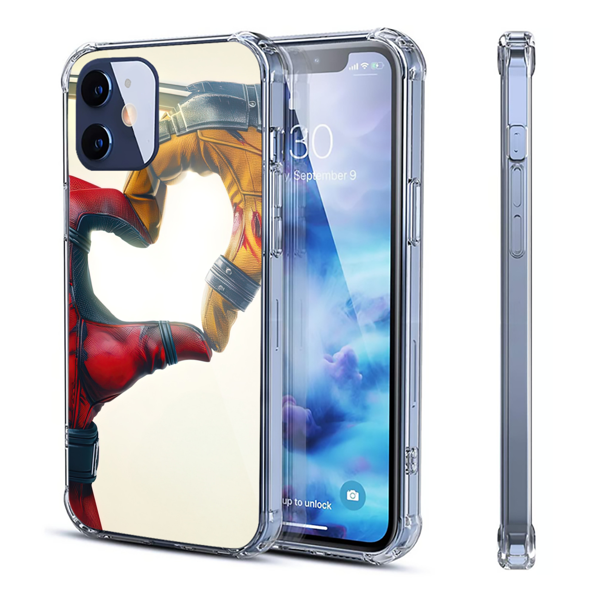 （画像用） Deadpool デッドプール 【iPhone 12シリーズ対応】透明スマホケース（クリアソフトケース）